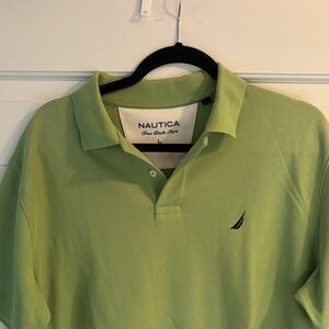 Nautica Men's Light Green Polo Shirt XL